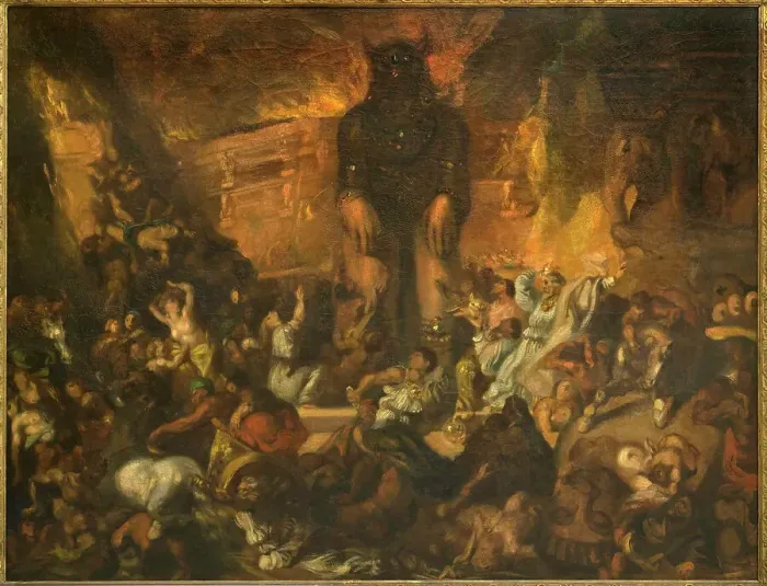 Framed Print : Le feu du ciel, 1832. Creator: Boulanger, Louis Candide (1806-1867) Framed Print : Le feu du ciel, 1832. Creator: Boulanger, Louis Candide (1806-1867)