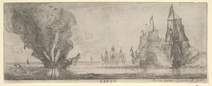 Framed Print : Le Feu, from The Elements, 17th century. Creator: Reinier Zeeman Framed Print : Le Feu, from The Elements, 17th century. Creator: Reinier Zeeman