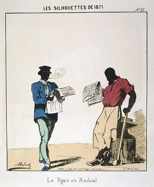 Le Figaro et le Radical, 1871. Artist: Moloch