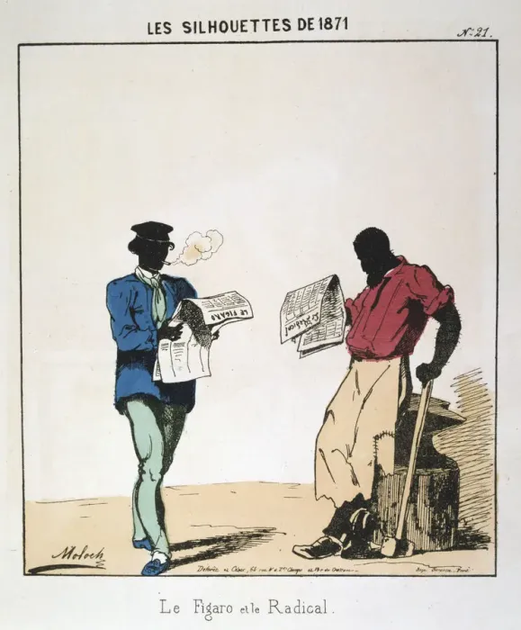 Framed Print : Le Figaro et le Radical, 1871. Artist: Moloch Framed Print : Le Figaro et le Radical, 1871. Artist: Moloch