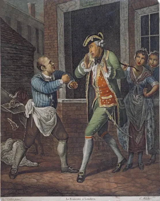 Framed Print : Le Francois a Londres, 1770. Artist: C White Framed Print : Le Francois a Londres, 1770. Artist: C White