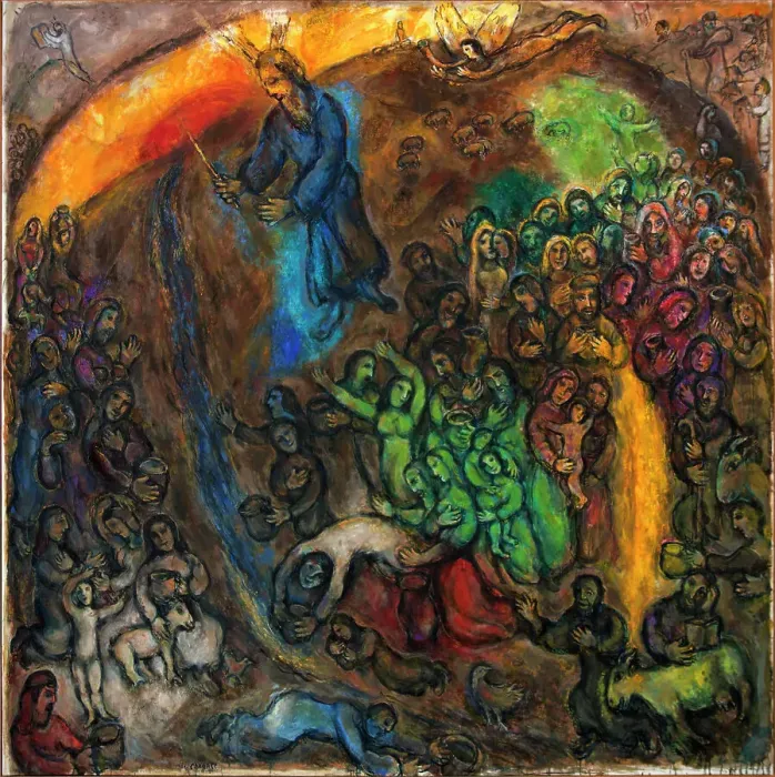 Framed Print : Le frappement du rocher (Moses Striking Water from the Rock), 1960-1966. Creator: Chagall, Marc (1887-1985) Framed Print : Le frappement du rocher (Moses Striking Water from the Rock), 1960-1966. Creator: Chagall, Marc (1887-1985)