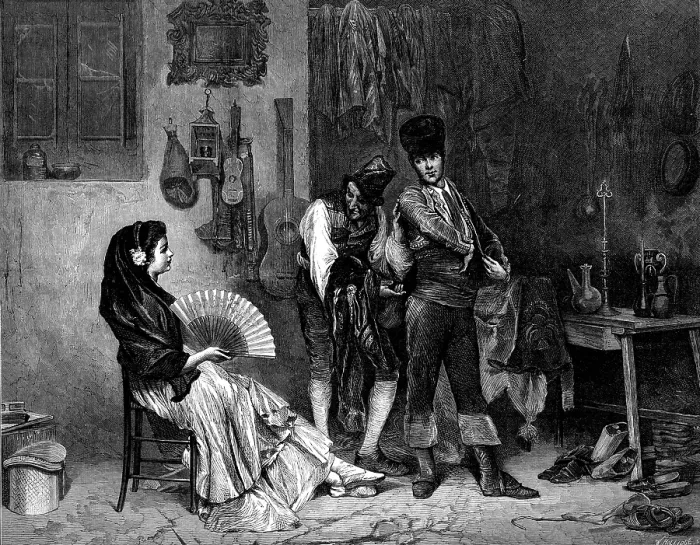 Framed Print : Le Fripier Espagnol, painted by Worms, from a photograph published by Messrs. Goupil and Co. 1873 Creator: William Hollidge Framed Print : Le Fripier Espagnol, painted by Worms, from a photograph published by Messrs. Goupil and Co. 1873 Creator: William Hollidge