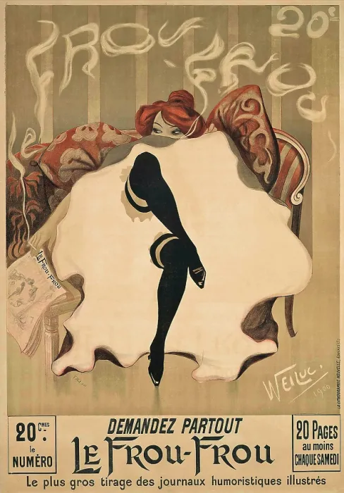 Framed Print : Le Frou-Frou, c1900. Creator: Weiluc, (Lucien-Henri Weil) (1873-1947) Framed Print : Le Frou-Frou, c1900. Creator: Weiluc, (Lucien-Henri Weil) (1873-1947)