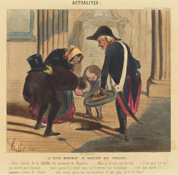 Framed Print : Le Futur monument de Napoléon aux Invalides, 1842. Creator: Honore Daumier Framed Print : Le Futur monument de Napoléon aux Invalides, 1842. Creator: Honore Daumier