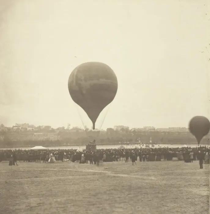 Framed Print : Le Geant, Champ de Mars, October 18, 1863, probably printed 1880 / 89. Creator: Nadar Framed Print : Le Geant, Champ de Mars, October 18, 1863, probably printed 1880 / 89. Creator: Nadar