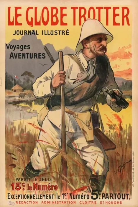 Framed Print : Le Globe Trotter, 1900s. Creator: Tauzin, Louis (1842-1915) Framed Print : Le Globe Trotter, 1900s. Creator: Tauzin, Louis (1842-1915)