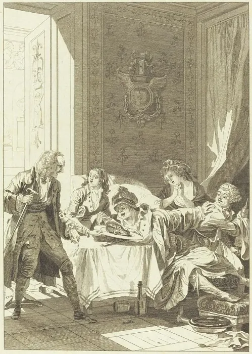 Framed Print : Le glouton, 1794. Creator: Jean Baptiste Blaise Simonet Framed Print : Le glouton, 1794. Creator: Jean Baptiste Blaise Simonet