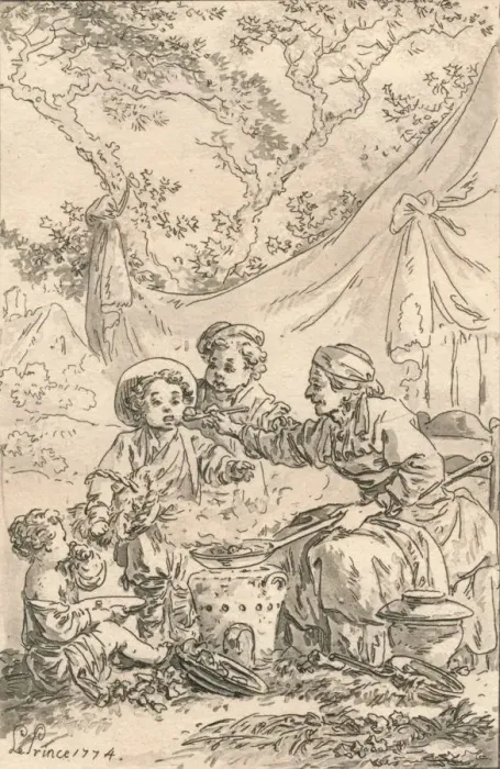 Framed Print : Le Gout, 1774. Creator: Jean Baptiste Le Prince Framed Print : Le Gout, 1774. Creator: Jean Baptiste Le Prince