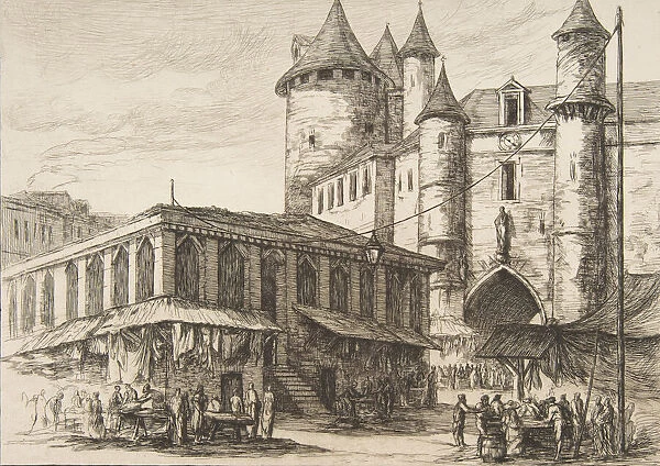 Le Grand Chatelet (Grand Chatelet, Paris circa 1780, after an earlier drawing)