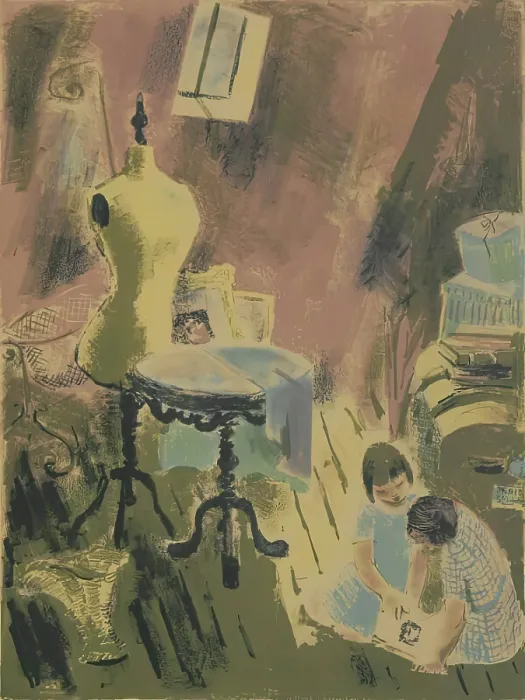 Framed Print : Le Grenier, c1949. Creator: Suzanne Humbert Framed Print : Le Grenier, c1949. Creator: Suzanne Humbert