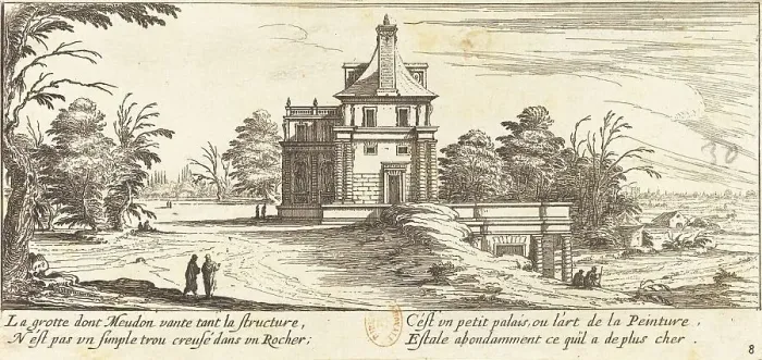 Framed Print : Le Grotte de Meudon, 1655. Creator: Israel Silvestre Framed Print : Le Grotte de Meudon, 1655. Creator: Israel Silvestre