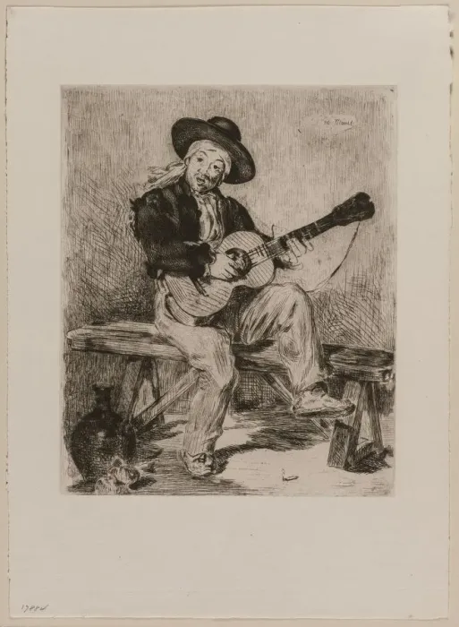 Framed Print : Le Guitarrero, 1861. Creator: Edouard Manet (French, 1832-1883) Framed Print : Le Guitarrero, 1861. Creator: Edouard Manet (French, 1832-1883)