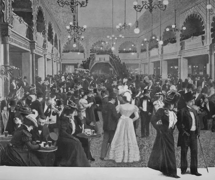 Framed Print : Le Hall Des Folies-Bergere, 1900 Framed Print : Le Hall Des Folies-Bergere, 1900