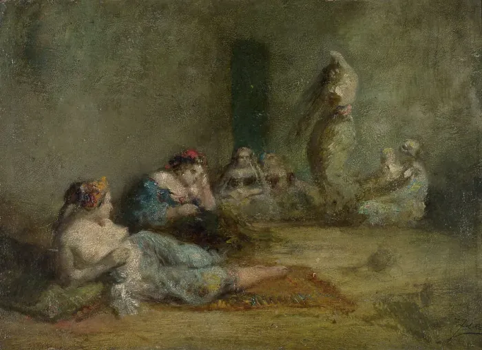 Framed Print : Le harem, between 1855 and 1856. Creator: Felix Francois Georges Philibert Ziem Framed Print : Le harem, between 1855 and 1856. Creator: Felix Francois Georges Philibert Ziem