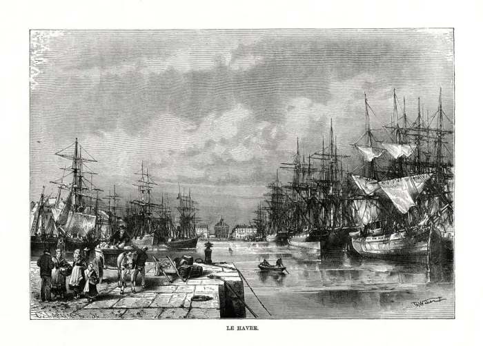 Framed Print : Le Havre, Normandy, northern France, 1879. Artist: C Laplante Framed Print : Le Havre, Normandy, northern France, 1879. Artist: C Laplante