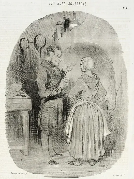 Framed Print : Le jaune d'oeuf n'a pas été assez battu... 1846. Creator: Honore Daumier Framed Print : Le jaune d'oeuf n'a pas été assez battu... 1846. Creator: Honore Daumier