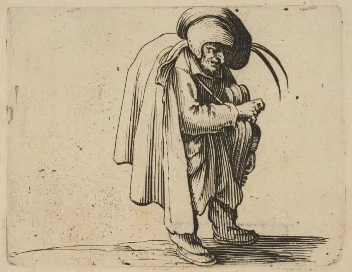 Framed Print : Le Jouer de Vielle (The Hurdy-Gurdy Player), from Varie Figure Gobbi