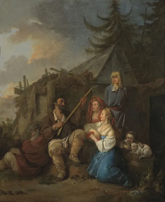 Framed Print : Le Joueur de balalaïka, 1764. Creator: Jean Baptiste Le Prince Framed Print : Le Joueur de balalaïka, 1764. Creator: Jean Baptiste Le Prince
