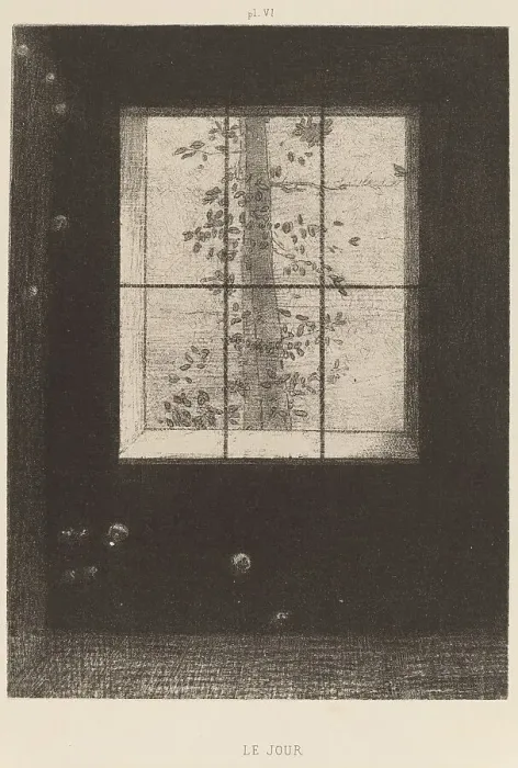 Framed Print : Le Jour (Day), 1891. Creator: Odilon Redon Framed Print : Le Jour (Day), 1891. Creator: Odilon Redon