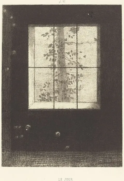 Framed Print : Le Jour (Day), 1891. Creator: Odilon Redon Framed Print : Le Jour (Day), 1891. Creator: Odilon Redon