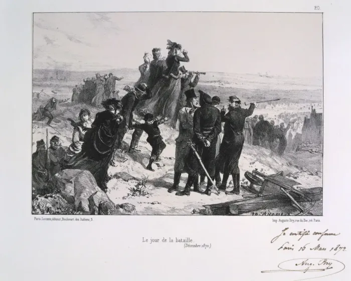 Framed Print : Le Jour du Bataille ( The Day of the Battle ), Siege of Paris, Franco-Prussian War, 1870 (1871). Artist: Auguste Bry Framed Print : Le Jour du Bataille ( The Day of the Battle ), Siege of Paris, Franco-Prussian War, 1870 (1871). Artist: Auguste Bry