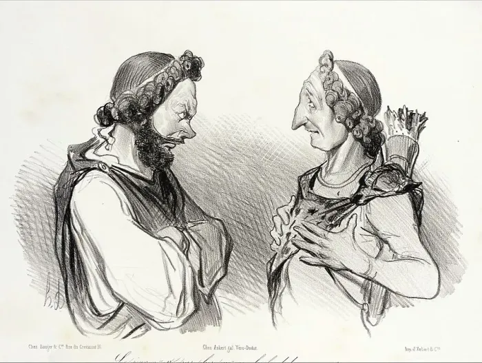 Framed Print : Le jour n'est pas plus pur.. 1841. Creator: Honore Daumier Framed Print : Le jour n'est pas plus pur.. 1841. Creator: Honore Daumier