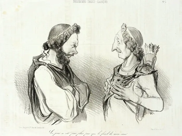 Framed Print : Le jour n'est pas plus pur que le fond de mon coeur. (Phedre), 1841. Creator: Honore Daumier Framed Print : Le jour n'est pas plus pur que le fond de mon coeur. (Phedre), 1841. Creator: Honore Daumier