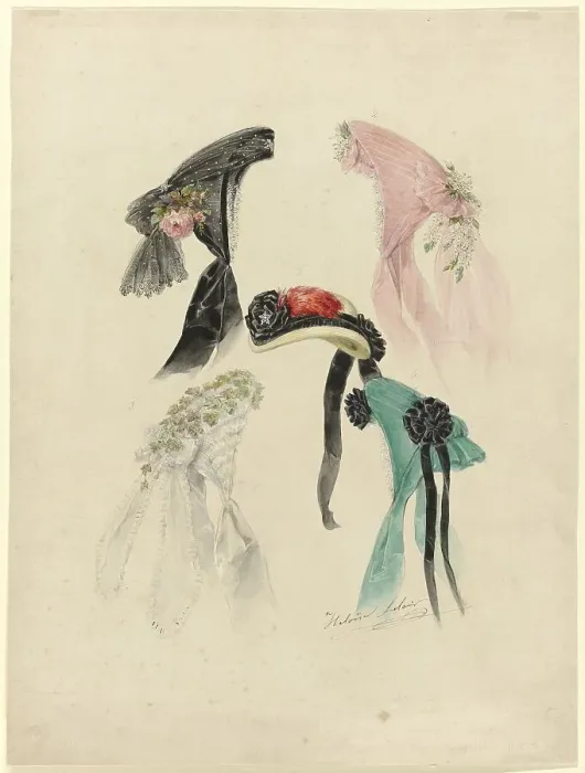Framed Print : Le Journal des Dames et des Demoiselles, No. 760, pl. 15, April 1865. Creator: Heloise Leloir Framed Print : Le Journal des Dames et des Demoiselles, No. 760, pl. 15, April 1865. Creator: Heloise Leloir