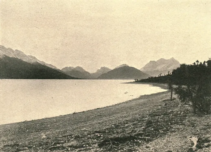 Framed Print : Le lac Wakatipou; Les Terres Du Pacifique, 1914. Creator: Unknown Framed Print : Le lac Wakatipou; Les Terres Du Pacifique, 1914. Creator: Unknown
