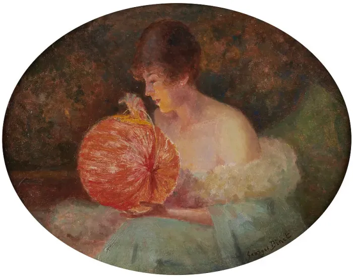 Framed Print : Le Lampion Rouge. Creator: Binet, Georges (1865-1949) Framed Print : Le Lampion Rouge. Creator: Binet, Georges (1865-1949)