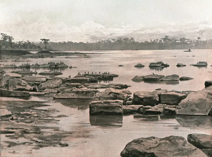 Framed Print : Le lit du Congo aux environs de Stanleyville; L'Ouest Africain, 1914. Creator: Unknown Framed Print : Le lit du Congo aux environs de Stanleyville; L'Ouest Africain, 1914. Creator: Unknown