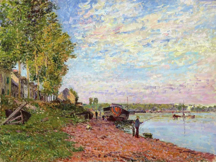Framed Print : Le Loing a Saint-Mammes, 1883. Creator: Sisley, Alfred (1839-1899) Framed Print : Le Loing a Saint-Mammes, 1883. Creator: Sisley, Alfred (1839-1899)
