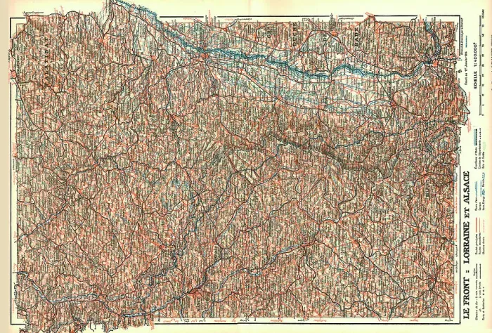 Framed Print : Le Front Lorraine et Alsace. 1er janvier 1916, 1916. Creator: Unknown Framed Print : Le Front Lorraine et Alsace. 1er janvier 1916, 1916. Creator: Unknown