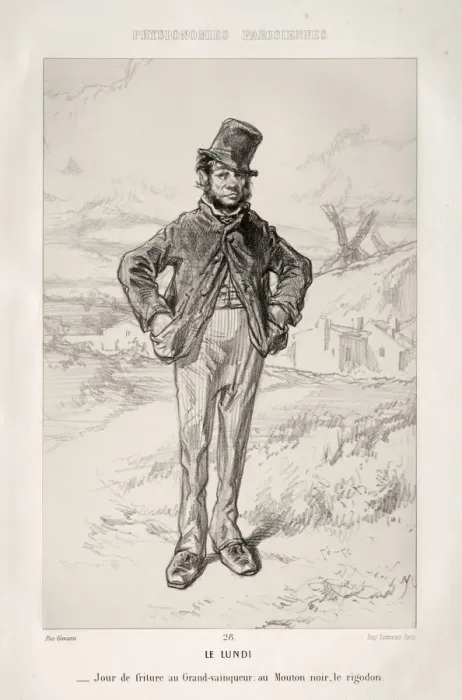 Framed Print : Le Lundi. Creator: Paul Gavarni (French, 1804-1866) Framed Print : Le Lundi. Creator: Paul Gavarni (French, 1804-1866)