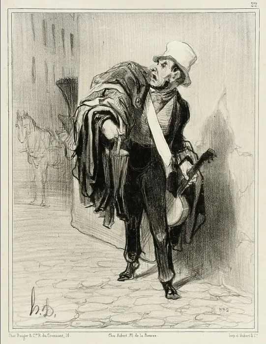 Framed Print : Le Marchand d'habits, 1842. Creator: Honore Daumier Framed Print : Le Marchand d'habits, 1842. Creator: Honore Daumier
