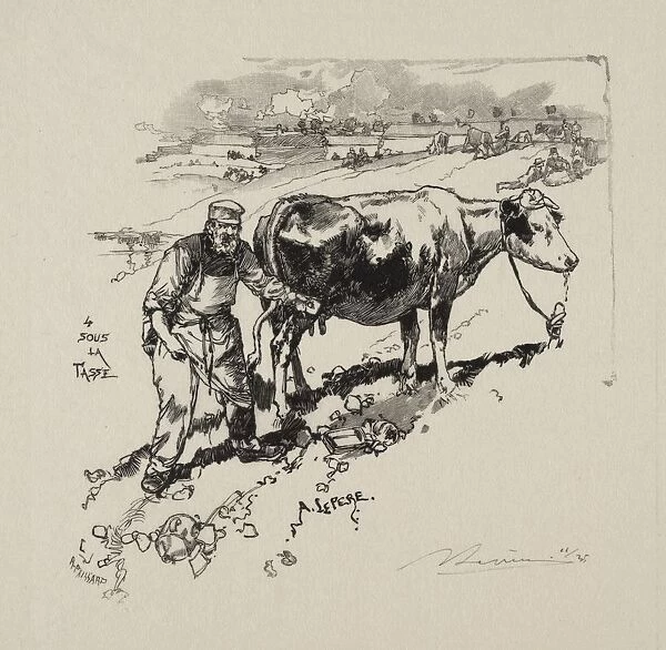 Le marchand de lait. Creator: Auguste Louis Lepere (French, 1849-1918)