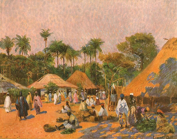 'Le marche indigene de Konakry. D'apres le tableau de Laurent Gsell; L'Ouest Africain, 1914. Creator: Unknown
