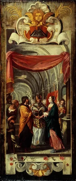Framed Print : Le Mariage de la Vierge, between 1632 and 1634. Creator: Jean de Saint-Igny Framed Print : Le Mariage de la Vierge, between 1632 and 1634. Creator: Jean de Saint-Igny