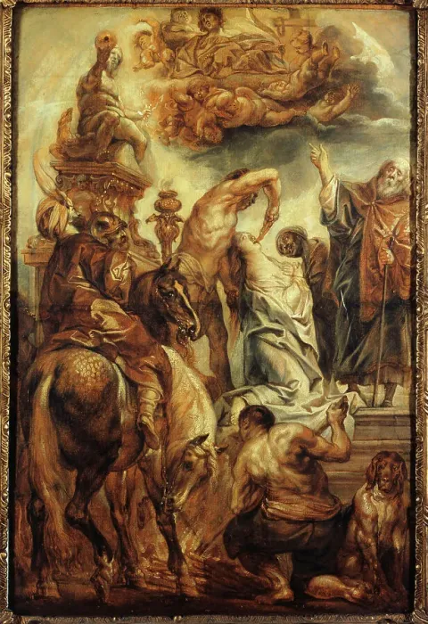 Framed Print : Le Martyre de Sainte Apolline, after 1628. Creator: Jacob Jordaens Framed Print : Le Martyre de Sainte Apolline, after 1628. Creator: Jacob Jordaens