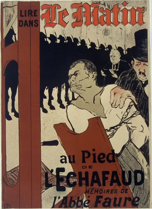 Framed Print : Le Matin: At the Foot of the Scaffold, 1893. Artist: Toulouse-Lautrec, Henri, de (1864-1901) Framed Print : Le Matin: At the Foot of the Scaffold, 1893. Artist: Toulouse-Lautrec, Henri, de (1864-1901)