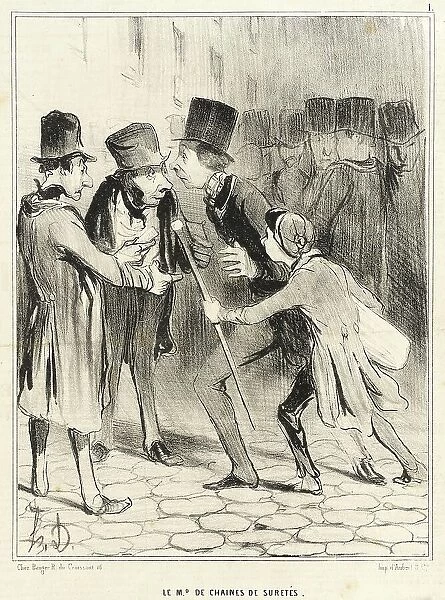 Le Md de chaines de suretés, 1840. Creator: Honore Daumier