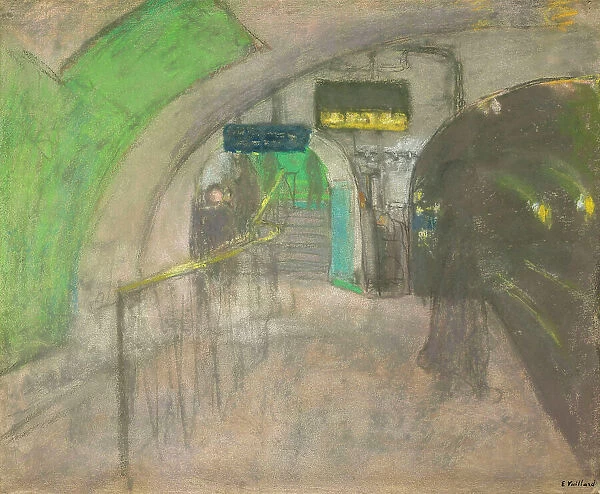 Le métro Station Villiers, 1917. Creator: Vuillard, Édouard (1868-1940)