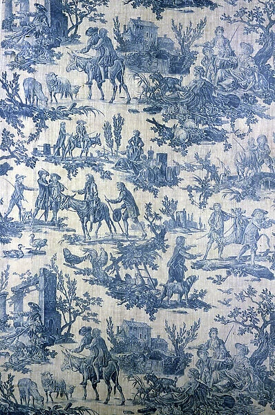 Le Meunier, Son Fils, et l'Ane (The Miller, His Son, and the Ass) (Furnishing Fabric), France, 1806. Creator: Oberkampf Manufactory