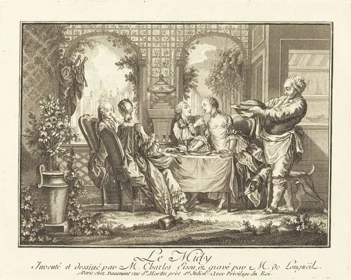 Framed Print : Le midi. Creators: Joseph de Longueil, Charles Eisen Framed Print : Le midi. Creators: Joseph de Longueil, Charles Eisen