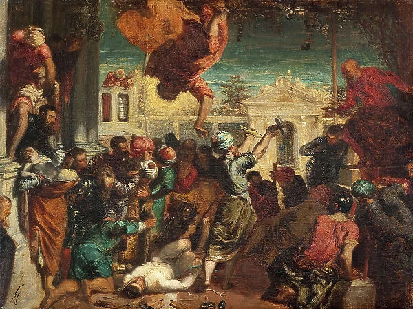 Le miracle de l'esclave, copie d'après Tintoret ou Le martyre de Saint-Marc, between 1850 and 1855. Creator: Felix Francois Georges Philibert Ziem