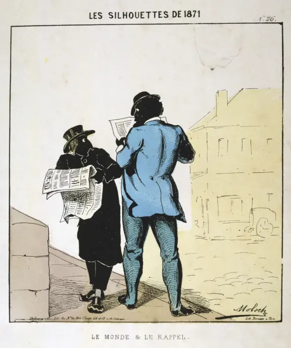 Framed Print : Le Monde et le Rappel, 1871. Artist: Moloch Framed Print : Le Monde et le Rappel, 1871. Artist: Moloch