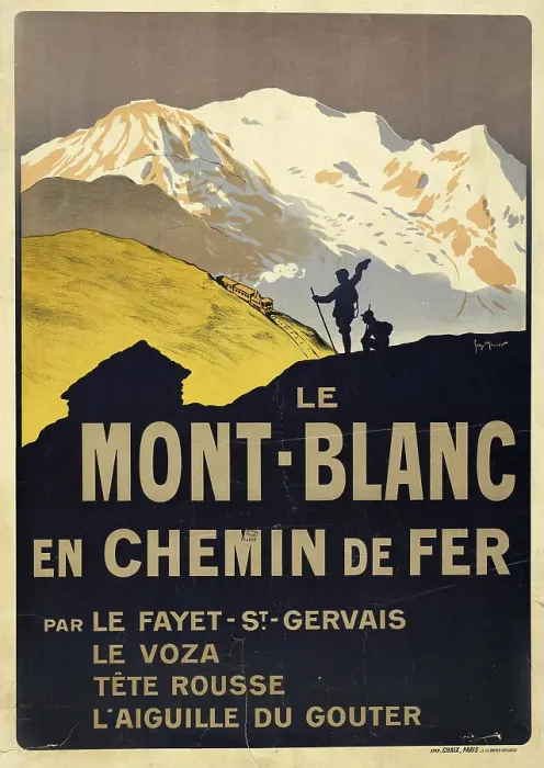 Framed Print : Le Mont Blanc en chemin de fer, 1911. Creator: Meunier, Henri Georges (1873-1922) Framed Print : Le Mont Blanc en chemin de fer, 1911. Creator: Meunier, Henri Georges (1873-1922)
