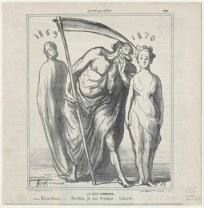 Framed Print : Le Mot d'Ordre, 1869. Creator: Honore Daumier. Le Mot d'Ordre, 1869. Creator: Honore Daumier Framed Print : Le Mot d'Ordre, 1869. Creator: Honore Daumier. Le Mot d'Ordre, 1869. Creator: Honore Daumier