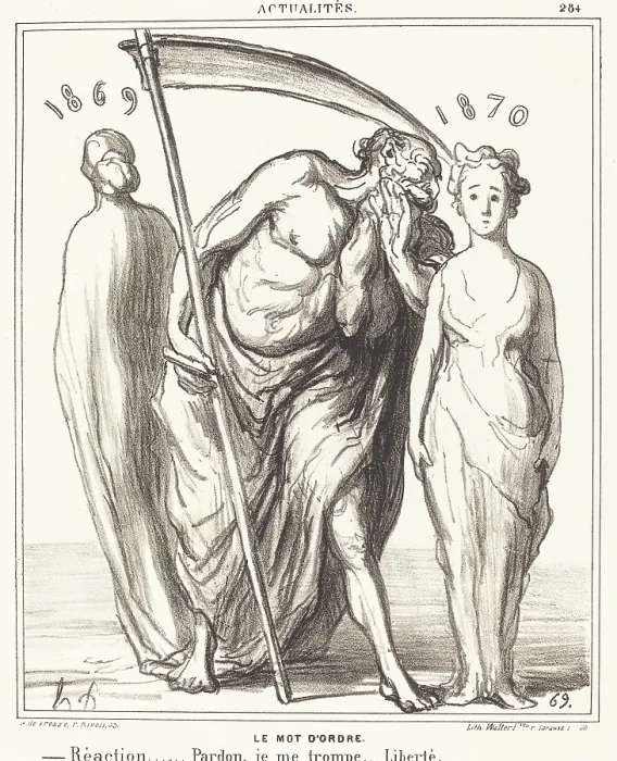 Framed Print : Le Mot d'Ordre, 1869. Creator: Honore Daumier. Le Mot d'Ordre, 1869. Creator: Honore Daumier Framed Print : Le Mot d'Ordre, 1869. Creator: Honore Daumier. Le Mot d'Ordre, 1869. Creator: Honore Daumier